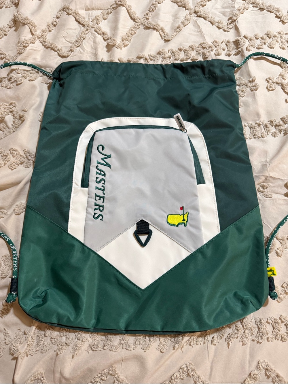 Masters Green Drawstring Cinch Bag